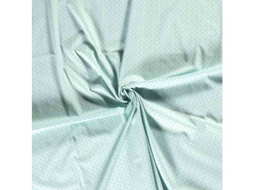 Dapper katoen Floral Flair  Mintgroen met witte mini fleur