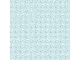 Dapper katoen Floral Flair  Mintgroen met witte mini fleur