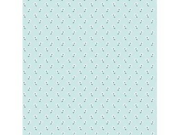 Dapper katoen Floral Flair  Mintgroen met witte mini fleur