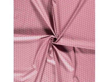 Dapper katoen Floral Flair  Oudroze met warmrode mini roosjes