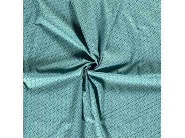 Dapper katoen  Floral Flair  Oudgroen met donker oudgroene mini roosjes