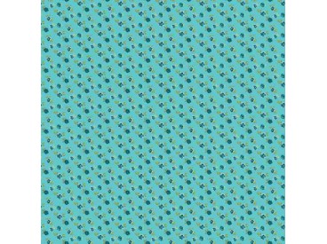 Dapper katoen  Floral Flair  Oudgroen met donker oudgroene mini roosjes