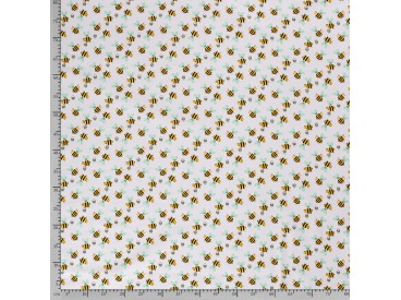 Dapper katoen Garden Party  Lichtgrijs met bijtjes 15537-061