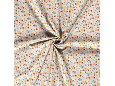 Dapper katoen  Garden Party  Lichtgrijs met rupsjes