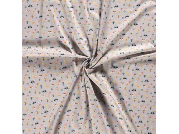 Dapper katoen Garden Garden Party  Lichtgrijs met libelles 15536-061