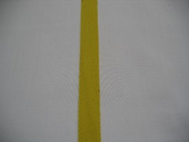 Keperband 15mm geel 2de keus