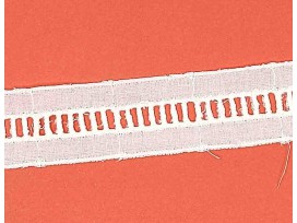 Creme katoen kant Ladderband 25mm breed