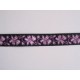 Sierband paars met bloemen   O-805