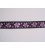 Sierband paars met bloemen   O-805
