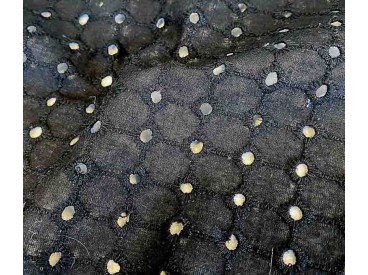 Woven cotton broderie  Black