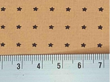 Woven co/ea stars 2mm  Beige
