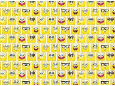 Spongebob  Emojis Een poplin/katoen met een  leuke Spongebob emojis print  100% katoen 1.50 mtr. br 120 Gr/M2