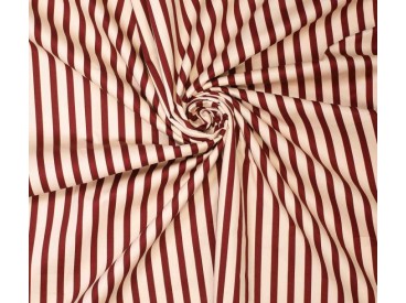 Woven co/ea stripes Rood en creme