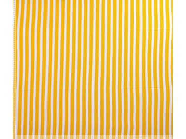 Woven vi crepe stripes Geel en witte strepen