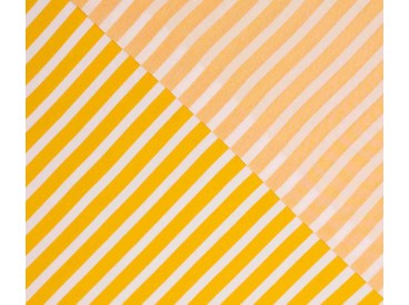 Woven vi crepe stripes Geel en witte strepen