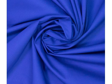 Woven co poplin  Kobalt blauw