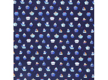 Maritiem  Wit met zeevaart print  15526-050N