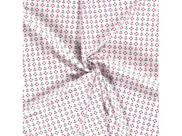 Maritiem  Wit met reddingsboei en anker  15528-050N