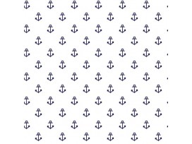 Maritiem  Witte poplin met donkerblauwe ankertjes  15529-050N