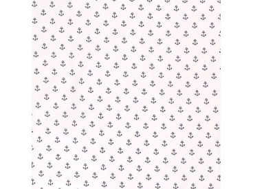 Maritiem  Witte poplin met donkerblauwe ankertjes  15529-050N