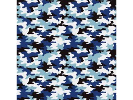 Legerprint  poplin Serie 1  Blauw  15572-008N