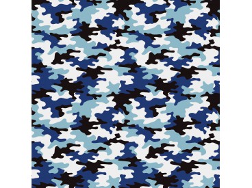 Legerprint  poplin Serie 1  Blauw  15572-008N