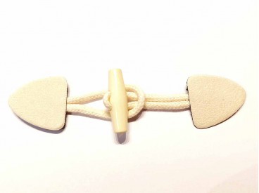 Houtje-touwtje sluiting Offwhite/creme