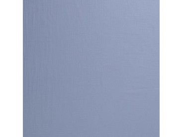 Mousseline  stof Effen Oudblauw  03001-003N