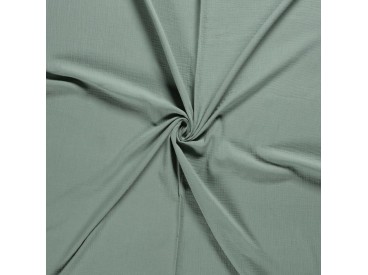 Mousseline  stof Effen Oudgroen  03001-022N