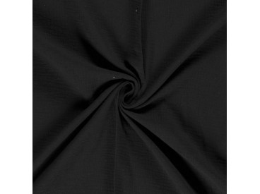 Mousseline  stof Effen  Zwart  03001-069N