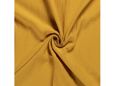 Mousseline  stof Effen  Okergeel  03001-034N