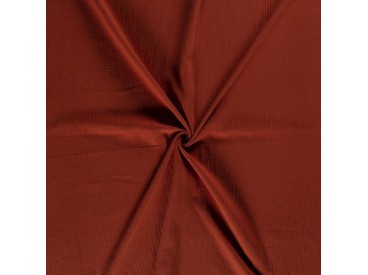 Mousseline  stof Effen  Brique  03001-156N