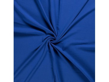 Mousseline  stof Effen Kobalt  03001-005N