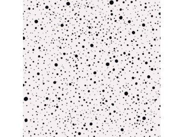 Mousseline stof met Stipjes  Gebroken Wit/Zwart  15512-051N