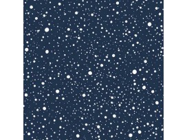 Mousseline met Stipjes Donkerblauw/Wit  15512-008N