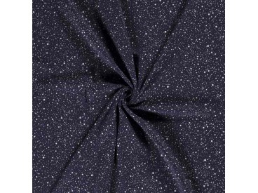 Mousseline met Stipjes Donkerblauw/Wit  15512-008N
