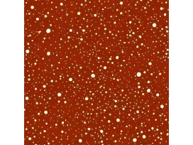 Mousseline stof met Stipjes  Brique/wit  15512-156N