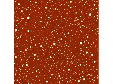 Mousseline stof met Stipjes  Brique/wit  15512-156N