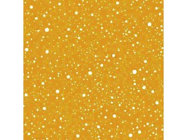 Mousseline stof met Stipjes   Okergeel/Wit  15512-034N