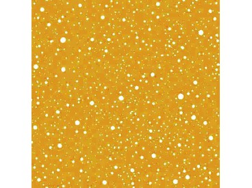 Mousseline stof met Stipjes   Okergeel/Wit  15512-034N
