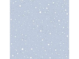 Mousseline stof met Stipjes  Licht oudblauw/Wit  15512-021N