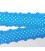 Sierband met stip en kantje Lichtblauw  25mm