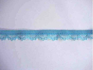 Elastisch band met kantje Lichtblauw