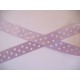 Satijnband Lila met stip 25mm