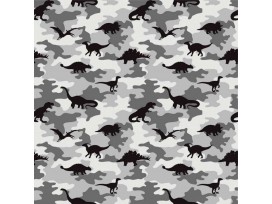 Legerprint met Dinosaurus Grijs 15800-063N