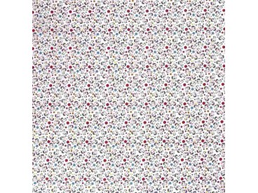 Poplin katoen Wit met witte eenhoorns  15811-050N