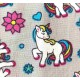 Poplin katoen Grijs met witte eenhoorns  15811-063N