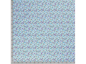 Poplin katoen Blue met witte eenhoorns  15811-003N