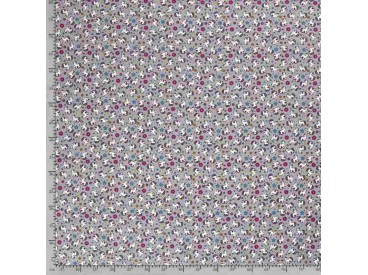 Poplin katoen Grijs met witte eenhoorns  15811-063N