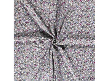 Poplin katoen Grijs met witte eenhoorns  15811-063N